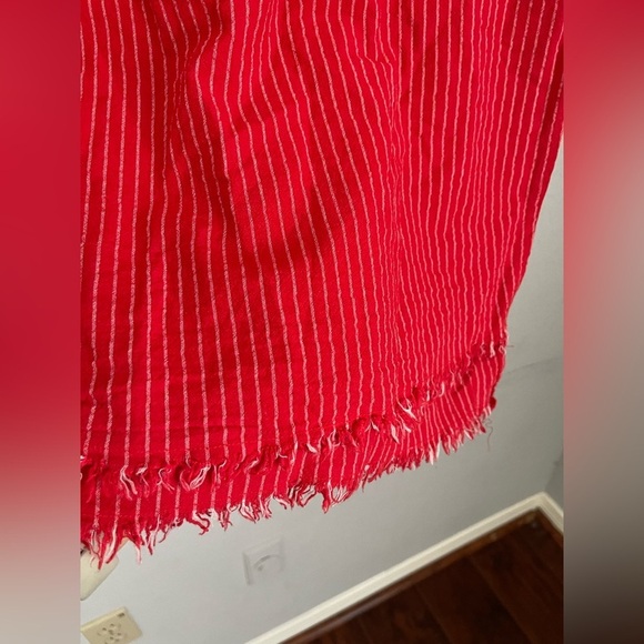 Umgee Red Striped Tunic Top size L - Picture 6 of 8